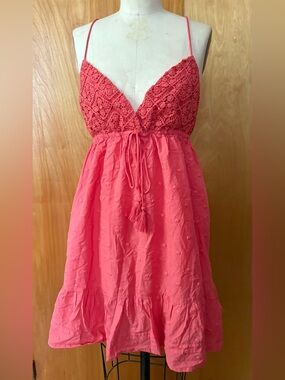 Forever 21 cotton dress with tassles size L